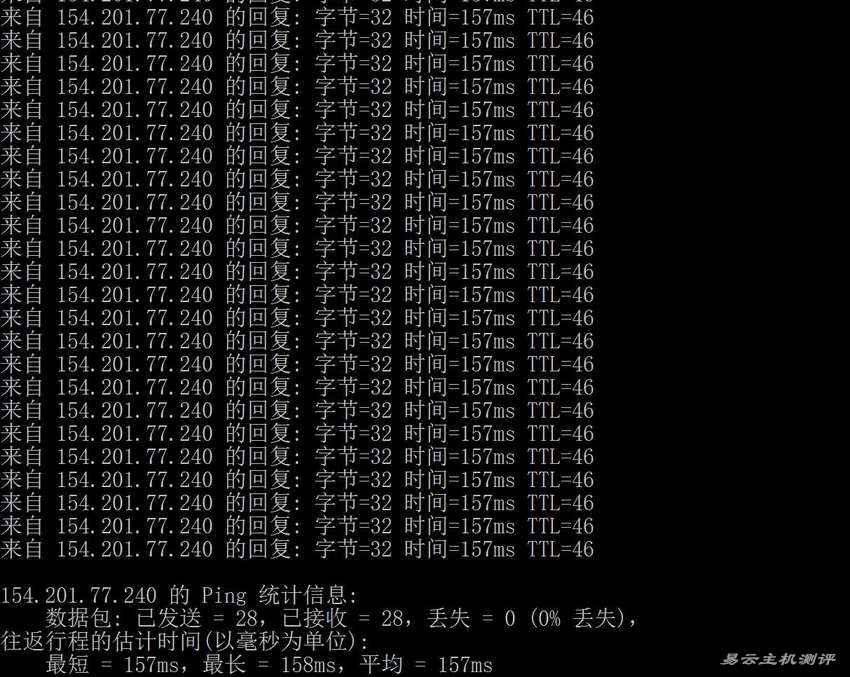 莱卡云美国VPS测评-本地Ping平均延迟测试