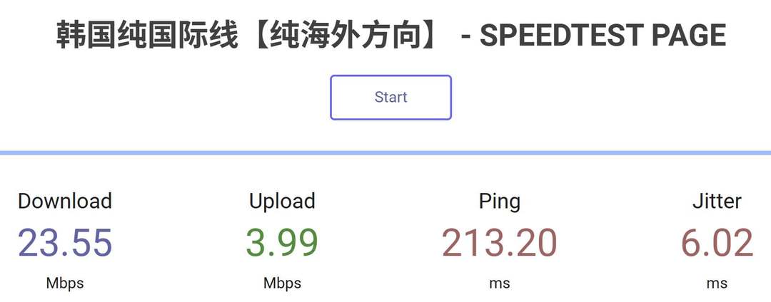 HostKVM韩国VPS网络测试-下载和上传速度