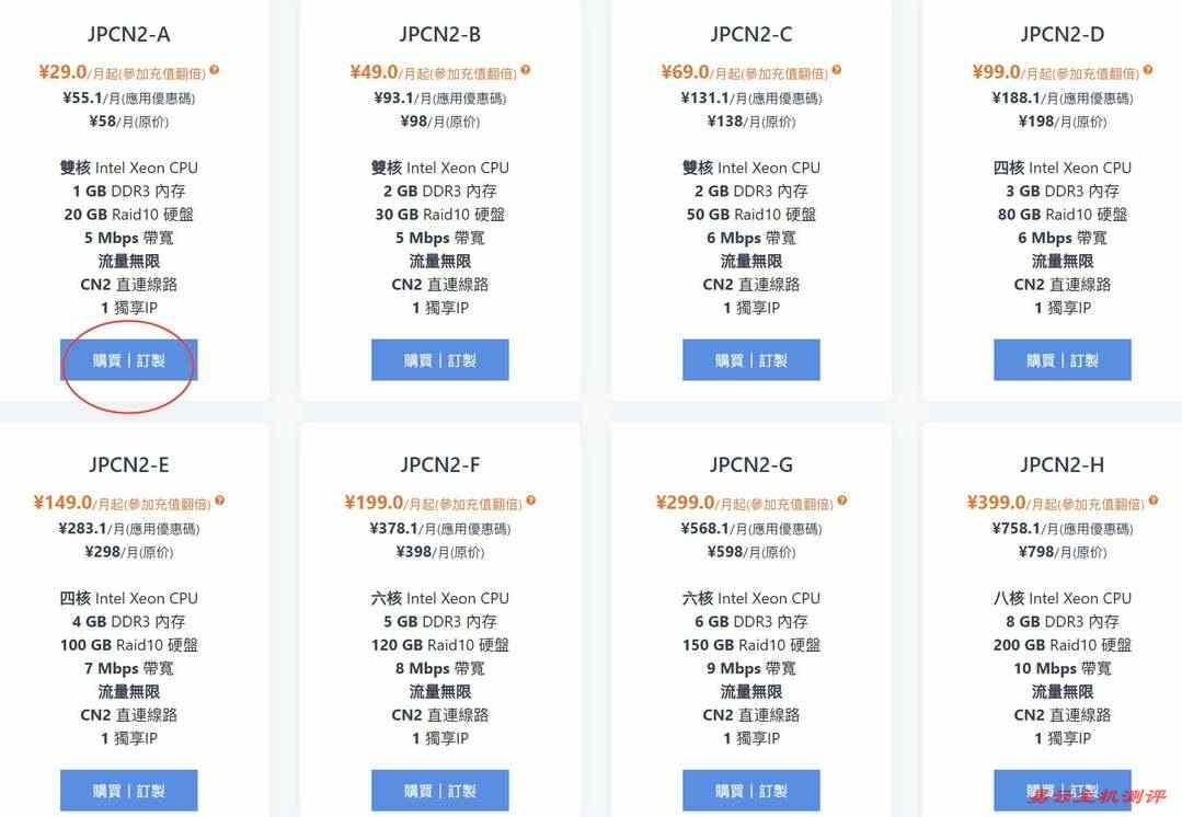 UFOVPS日本VPS购买教程-套餐选择