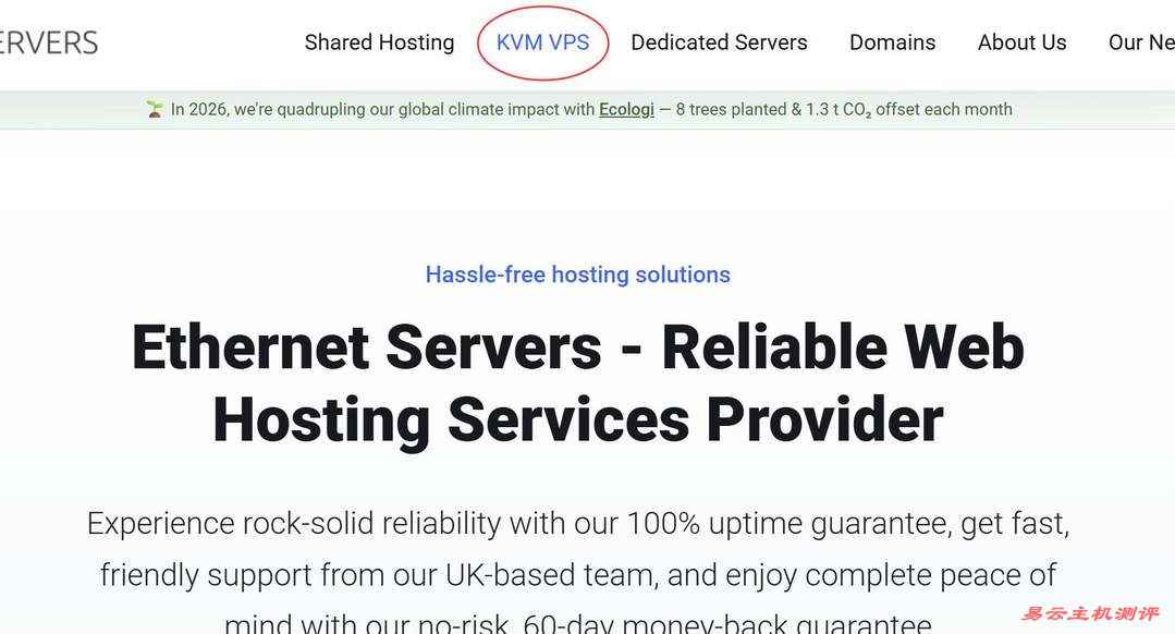 EthernetServers德国VPS购买教程-首页入口
