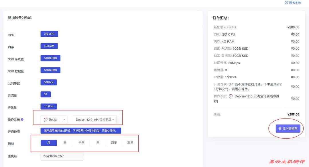 31IDC新加坡VPS购买教程-配置选择