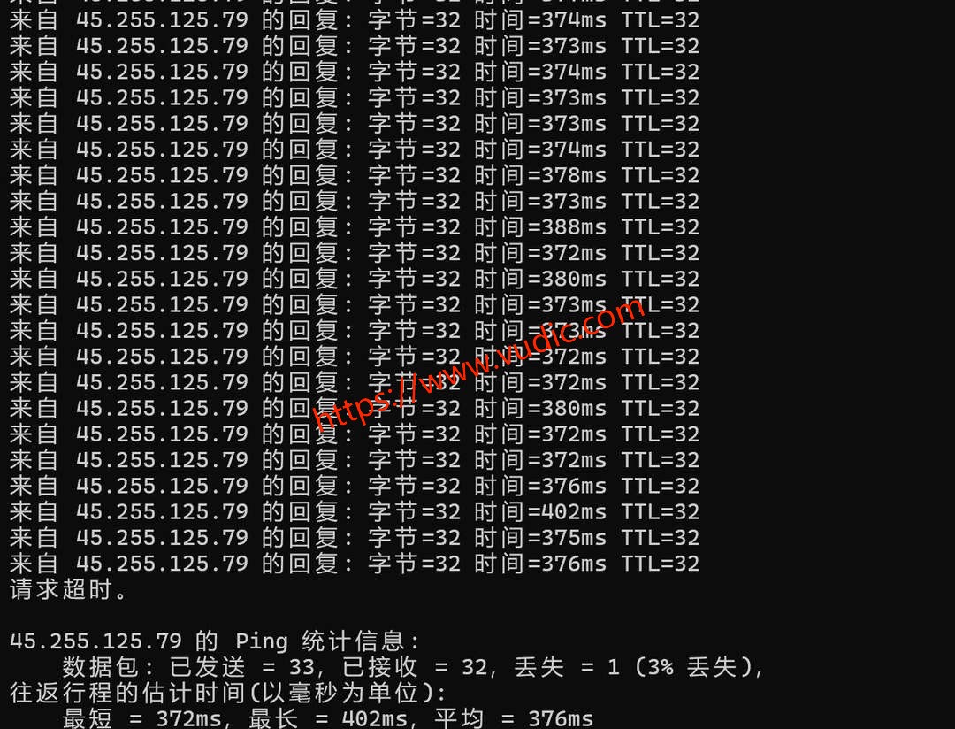 UCloud哈萨克斯坦VPS网络测试-本地Ping平均延迟
