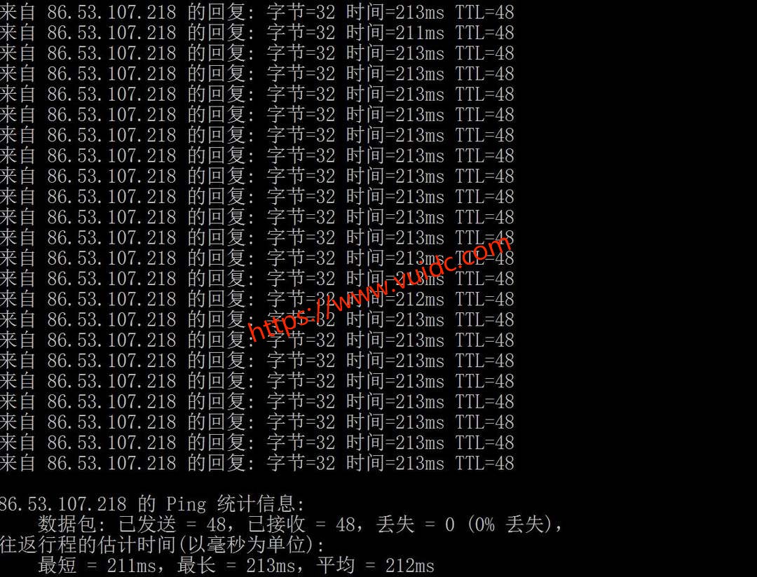 六六云德国家宽VPS网络测试-本地Ping平均延迟