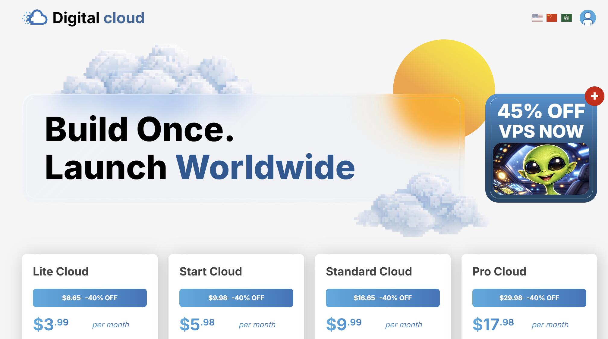 DigitalCloud：俄罗斯VPS测评-莫斯科机房-免费换IP-最低3.99美元/月