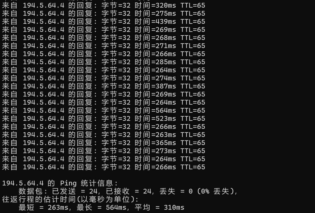 莱卡云西班牙VPS网络测试-本地Ping平均延迟